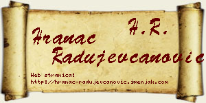 Hranac Radujevčanović vizit kartica